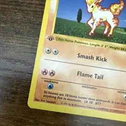 Ponyta 1st Shadowless 60/102 Base Set Regular LP - Pokemon Card - Image 5