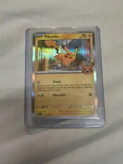Pokemon Pikachu Trick Or Trade 2024 Holo Card 018/091 NM - Image 1
