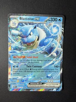 NM Blastoise ex - 009/165 Scarlet & Violet 151 Double Rare Pokemon Card - Image 1