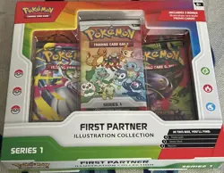 Pokemon TCG First Partner Illustration Collection Series 1 Box 3 Promo Cards - Image 1
