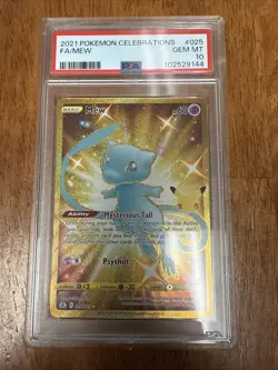 Mew 025/025 Celebrations 2021 Secret Rare Gold Pokemon Card TCG - Image 1