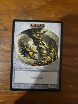 Wurm Token (8) Scars of Mirrodin MTG Magic The Gathering Card Vintage Deathtouch - Image 1
