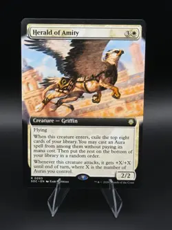 MTG Herald of Amity (Extended Art) 65 Commander Secrets of Strixhaven NM Regular - Image 1