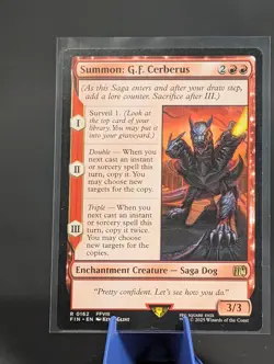 Wizards Magic: The Gathering Summon: G.F. Cerberus Rare Red FFVIII 0162 - Image 1