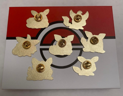 Pokemon Eevee Evolution Enamel Pin Eeveelution 7 Pin Set Cute Anime Cartoon - Image 3