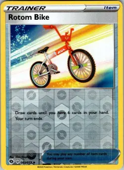 Rotom Bike 063/073 Champion's Path Pokemon Reverse Holo Near Mint - Image 1