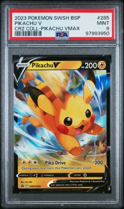 2023 Pokemon Swsh Black Star Promo #285 Pikachu V Coll-Pikachu Vmax PSA 9 - Image 1