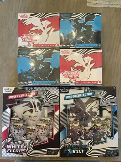 Pokemon Black Bolt & White Flare -Sealed Lot (ETBs & Binders) *Read Description - Image 1
