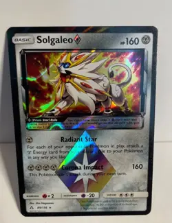 Pokemon TCG Solgaleo Prism Star 89/156 Ultra Prism 2018 LP Holo Rare - Image 1