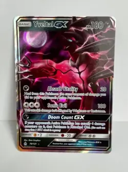 Pokemon Yveltal GX SM-Forbidden Light Ultra Rare 79/131 HP180 Basic - Image 1
