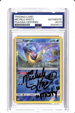 PSA Signed Michele Knotz Pokemon Lapras 36/236 Sm-Unified Minds Reverse Holo - Image 1