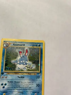 Pokemon TCG Azumarill Neo Genesis 2/111 Holo 1st Edition Holo Rare - Image 3