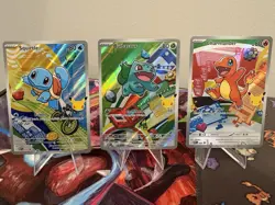 Pokemon First Partner Illustration Collection Series 1 Kanto Gen 1 Starters Set - Image 1