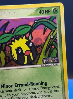 Pokemon Sunkern Common Unseen Forces 76/115 HP Reverse Holo Stamped - LP - Image 2