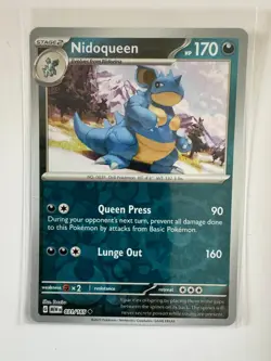 NIDOQUEEN 031/165 151 UNCOMMON POKEMON REVERSE HOLO NM/M TEEZIRO - Image 1