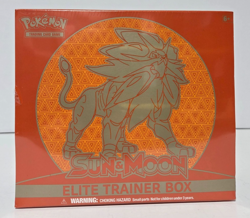 Pokemon TCG Sun & Moon Base Set ETB Solgaleo Elite Trainer Box 8 Booster Packs - Image 1