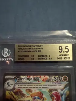 BGS 9.5 Greninja ex 214/167 2024 Pokemon Scarlet and Violet Twilight Masquerade - Image 3