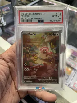 Pokemon Mega Evolution Stufful #154 Illustration Rare PSA 10 - Image 1
