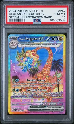 Pokemon Surging Sparks Alolan Exeggutor ex SIR 242/191 PSA 10 GEM MT - Image 1