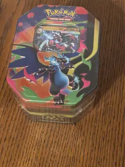 Sealed Pokemon TCG Mega Charizard X EX Tin 4 Booster Packs & Charizard Promo - Image 4