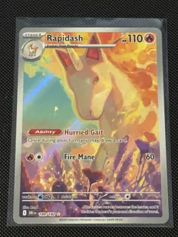 Pokemon TCG Rapidash 189/182 Destined Rivals Holo Illustration Rare NM - Image 1