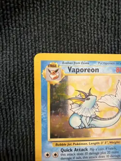 1999 Pokemon Jungle WotC 12/64 Vaporeon Holo MP - Image 3