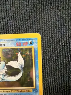 1999 Pokemon Jungle WotC 12/64 Vaporeon Holo MP - Image 4