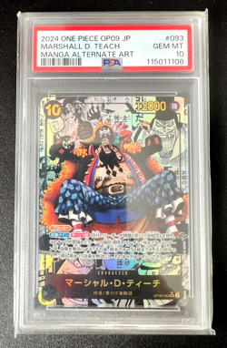 Marshall D Teach Manga (Op09-093) PSA 10 One Piece TCG Japanese - Image 1