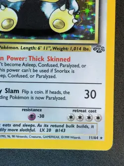 Snorlax 11/64 | Pokemon TCG | Jungle 1st Edition | Holo Rare | MP - Image 4
