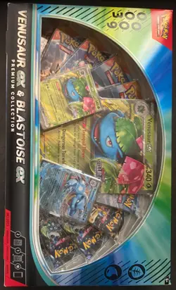 Pokemon TCG: Venusaur ex and Blastoise ex Premium Collection GameStop Exclusive - Image 1