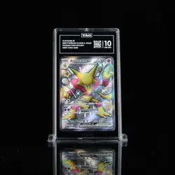 2024 POKEMON PAF EN-PALDEAN FATES SHINY ULTRA RARE #215 ALAKAZAM EX TAG 10 - Image 1