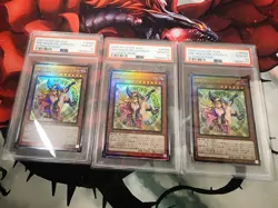 YU-GI-OH! ULTIMATE RARE DARK MAGICIAN GIRL THE MAGICIAN'S APPRENTICE PSA 10 ×3 - Image 1