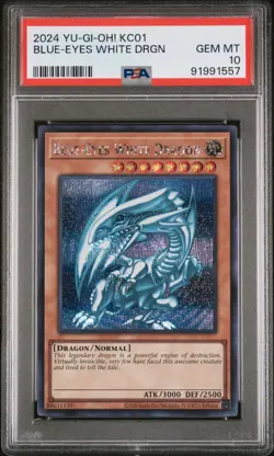 2024 Yugioh Kaiba Collection KC01 Blue Eyes White Dragon Sequential Set PSA 10 - Image 2