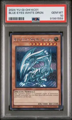 2024 Yugioh Kaiba Collection KC01 Blue Eyes White Dragon Sequential Set PSA 10 - Image 4