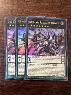 Yu-Gi-Oh! TCG 3x Odd-Eyes Rebellion Dragon BLCR-EN076 x3 ULTRA YUGIOH! DRAGON - Image 1