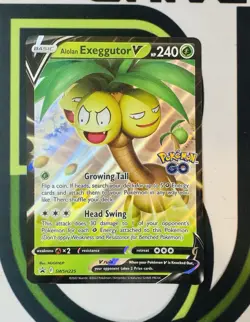 Alolan Exeggutor V Jumbo Pokemon TCG SWSH225 Pokemon Go Oversized Card - Image 1