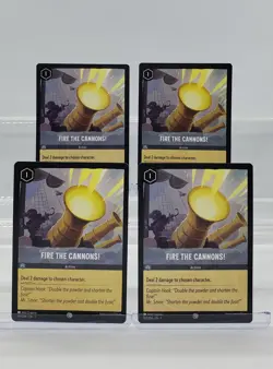 Disney Lorcana Fire the Cannons! 197/204 The First Chapter Common 4 Cards Set - Image 1