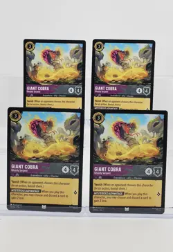 Disney Lorcana Giant Cobra - Ghostly Serpent 57/204 Archazia's Island 4 Cards UC - Image 1
