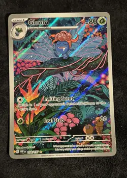Pokemon TCG Gloom 198/197 Sv03: Obsidian Flames Holo Card Near Mint Condition - Image 1