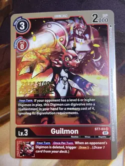 Digimon Card Game Guilmon ST7-03 SR NM 2022 Store Participant - Image 1