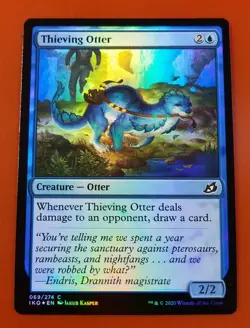 1x Thieving Otter | FOIL | Ikoria Lair of Behemoths | MTG Magic Cards - Image 1