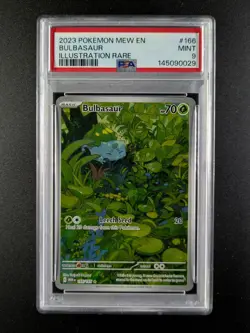 2023 Pokemon BULBASAUR #166/165 Scarlet & Violet 151 Illustration Rare PSA 9 - Image 1