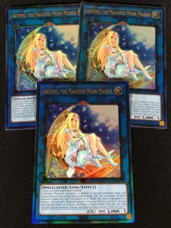Yugioh Artemis The Magistus Moon Maiden RA01-EN049 1st Ultimate x3 (NM) - Image 1
