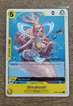 SHIRAHOSHI OP03-116 PRE-RELEASE STAMP 2023 ONE PIECE - Image 1