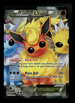 #2 Flareon EX RC28/RC32 Generations 2016 Full Art Holo Rare Pokemon Card TCG - Image 1