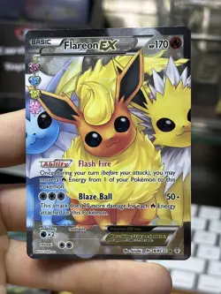#2 Flareon EX RC28/RC32 Generations 2016 Full Art Holo Rare Pokemon Card TCG - Image 3