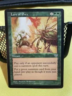 Lure of Prey Mirage Rare Green Instant Card English Andrew Robinson Regular - Image 1