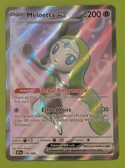 Meloetta ex 159/086 BLK Black Bolt NM Full Art Pokemon Card - Image 1