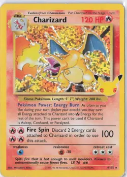 Pokemon TCG Charizard Base Set Holo Rare Card 4/102 English Stage 2 120 HP - Image 1