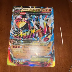 JUMBO Pokemon Mega PRIMAL GROUDON EX Card CLASH 86/160 OVERSIZED MP-HP - Image 1